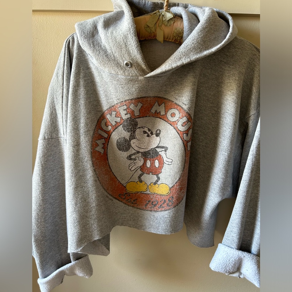 Vintage cropped MICKEY MOUSE CLUB hoodie XL